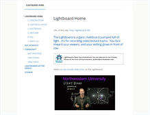 Tablet Screenshot of lightboard.info